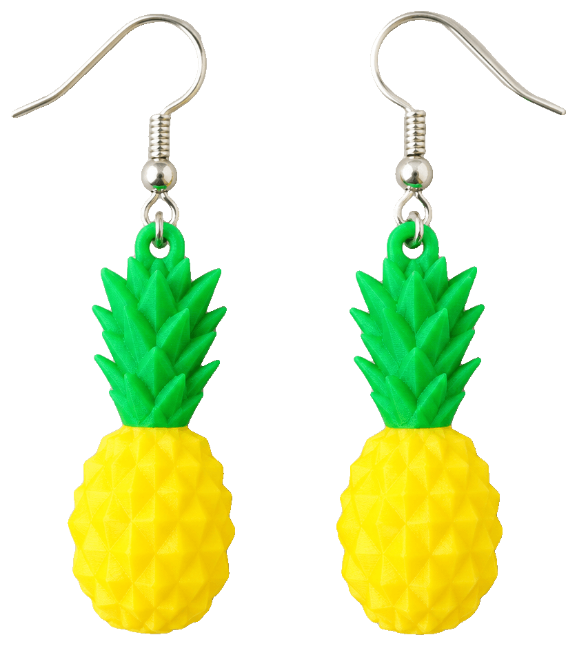 pineapple earrings — 3D-printed earrings