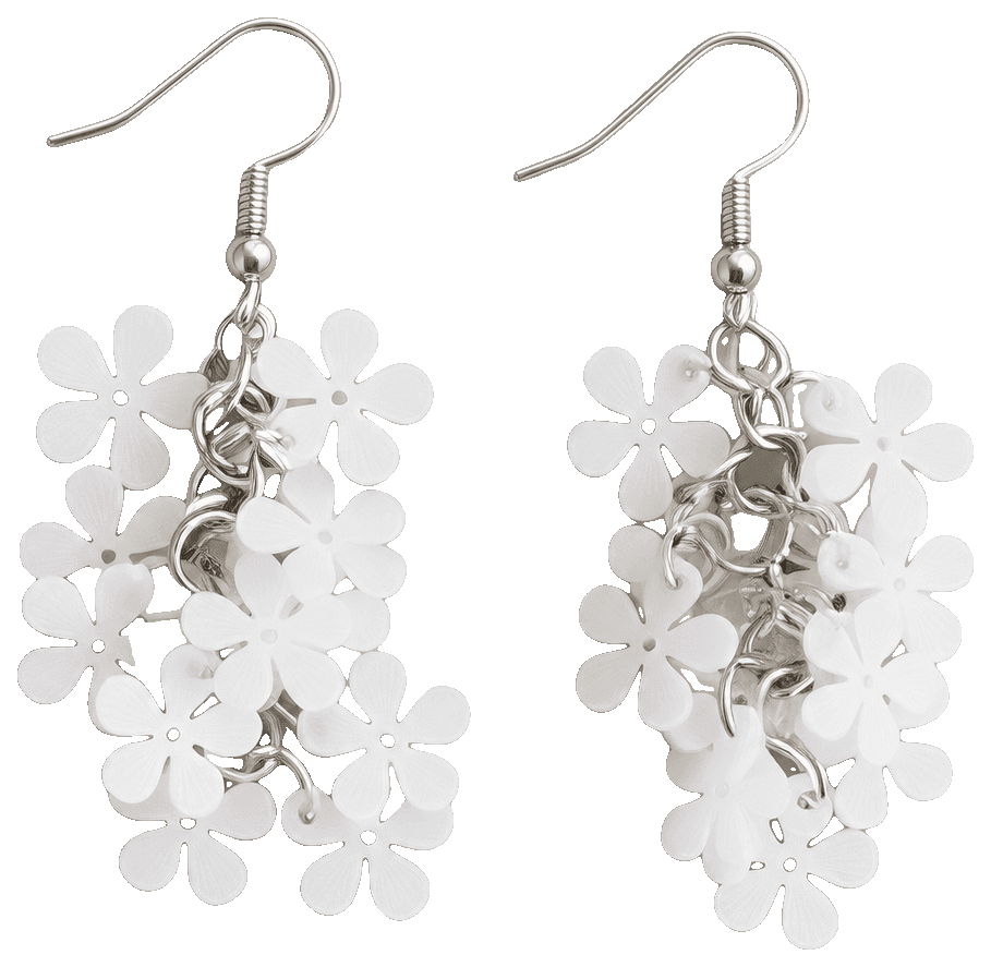 Cherry blossom earrings by Liska — 3D-printed earrings