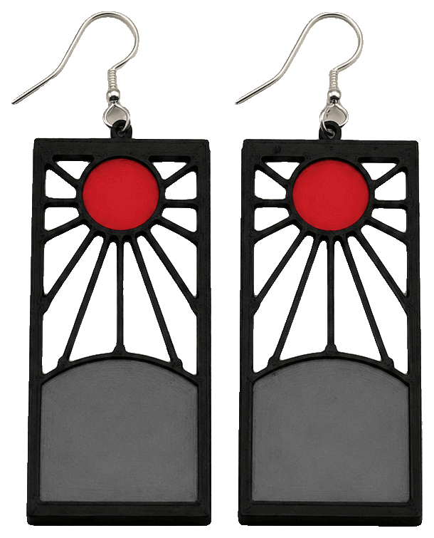 Tanjiro Earrings — 3D-printed earrings