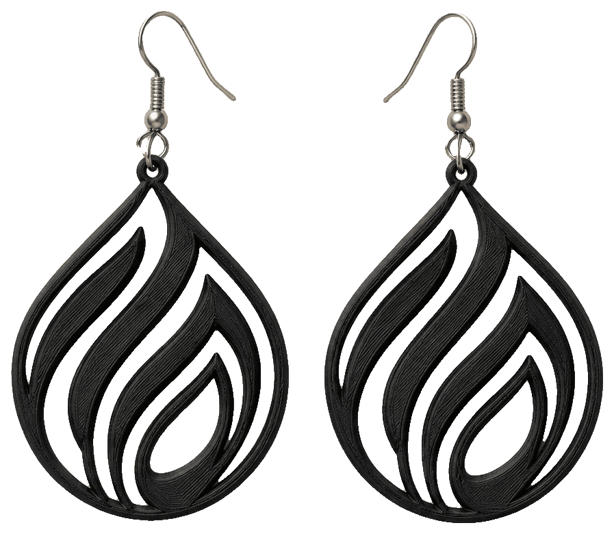 Eternal Flames Earrings — 3D-printed earrings
