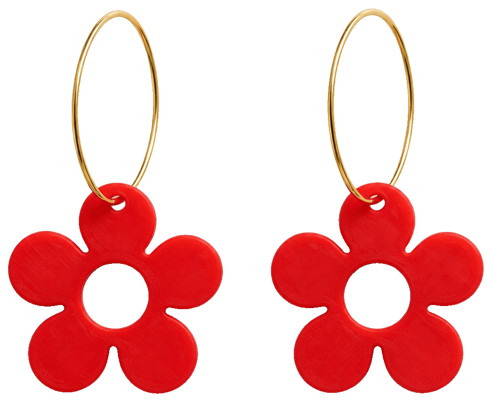 Flower Earrings by Patrick — 3D-printed earrings
