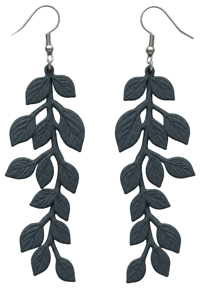 Leaf earrings — 3D-printed earrings
