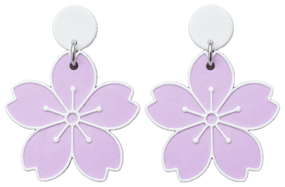 Pendientes Flor sakura — 3D-printed earrings