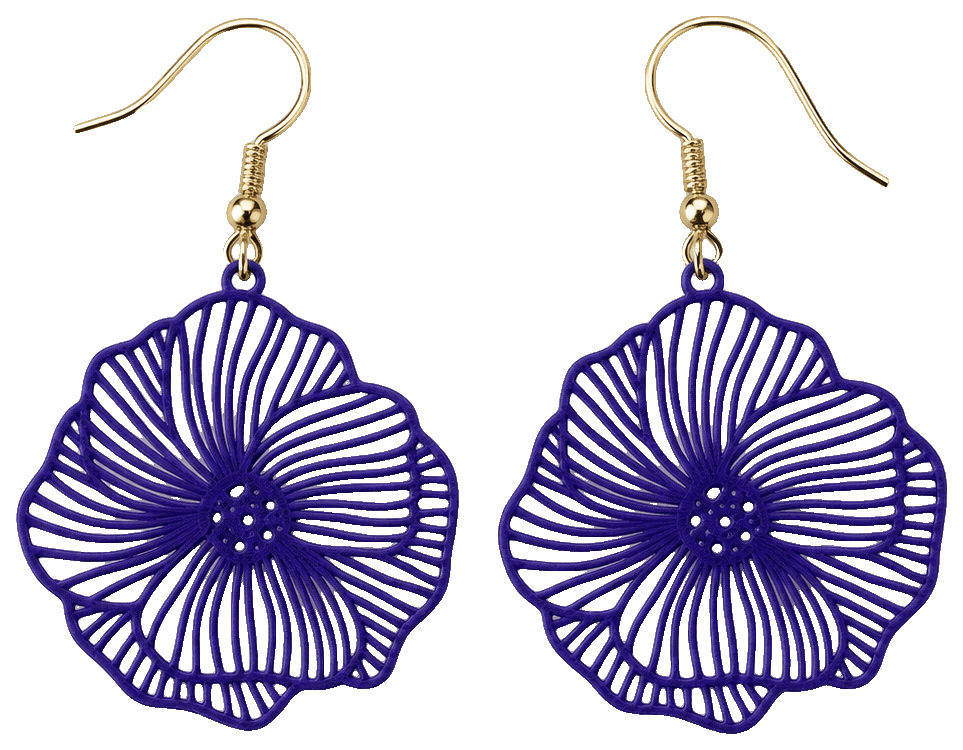Pendientes flor by Layered Art 3D — 3D-printed earrings