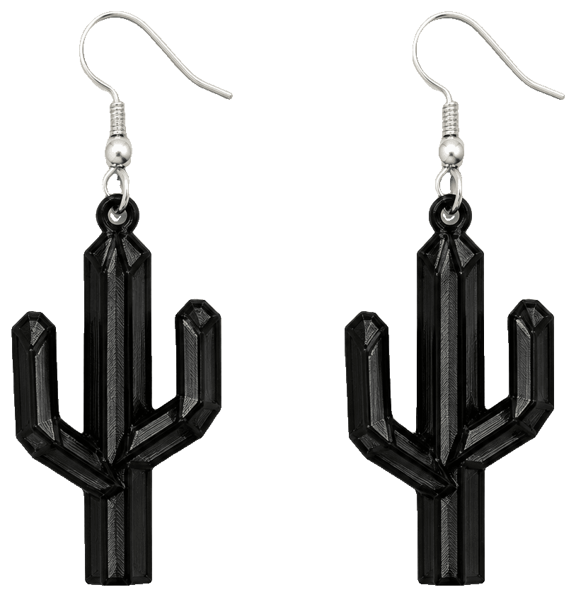 Cactus earrings by Tinker Together — 3D-printed earrings