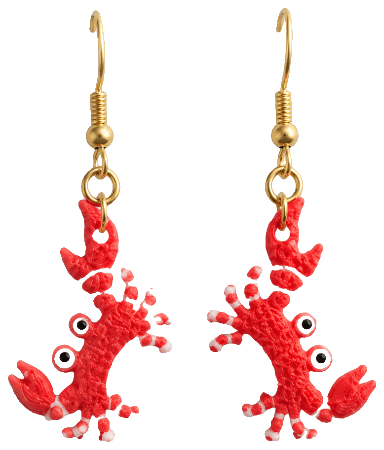 Crab Earrings — 3D-printed earrings