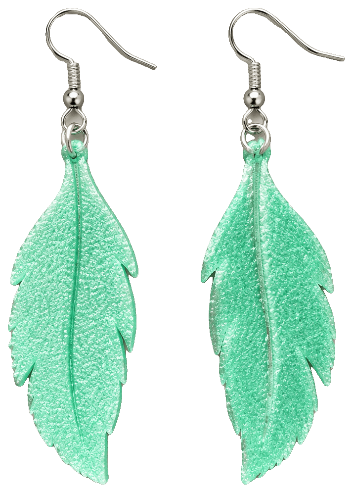 Boucles d'oreille plume — 3D-printed earrings