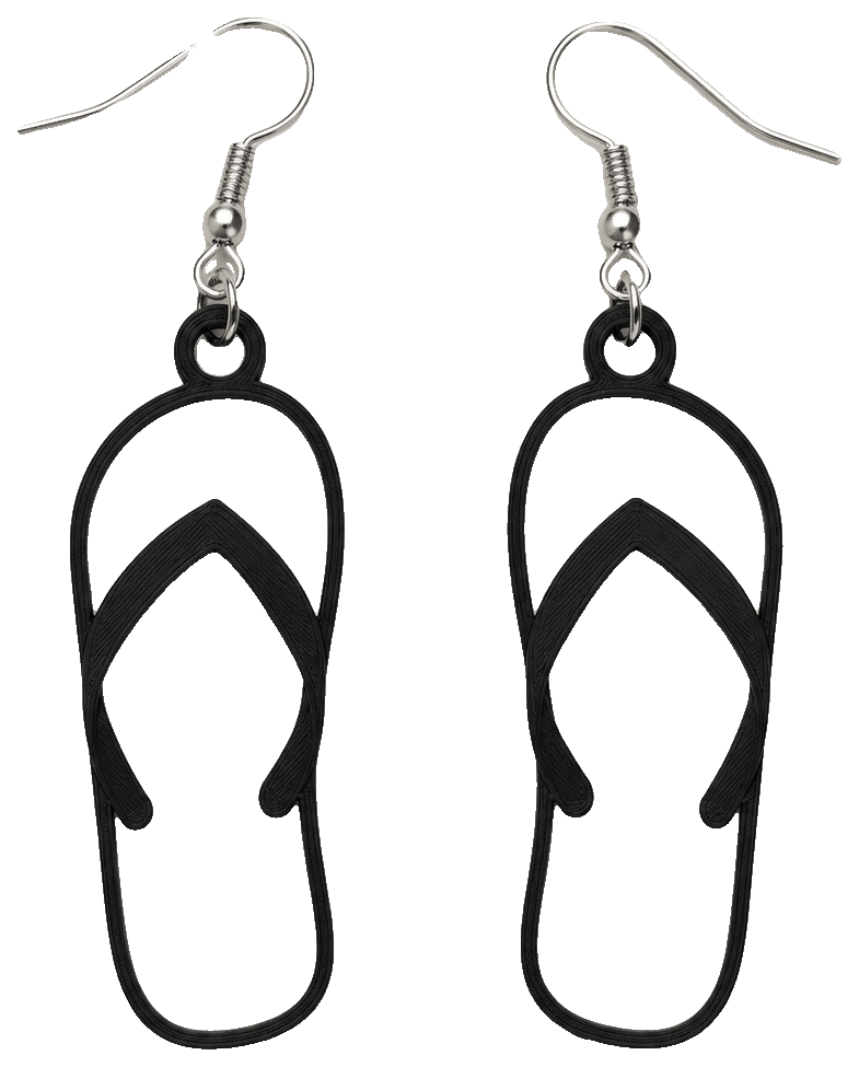 Flip-Flop Earrings — 3D-printed earrings