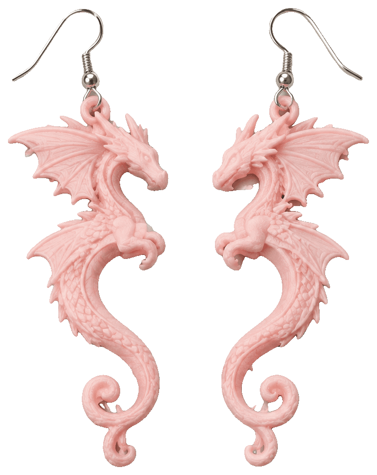 Pendientes dragones — 3D-printed earrings