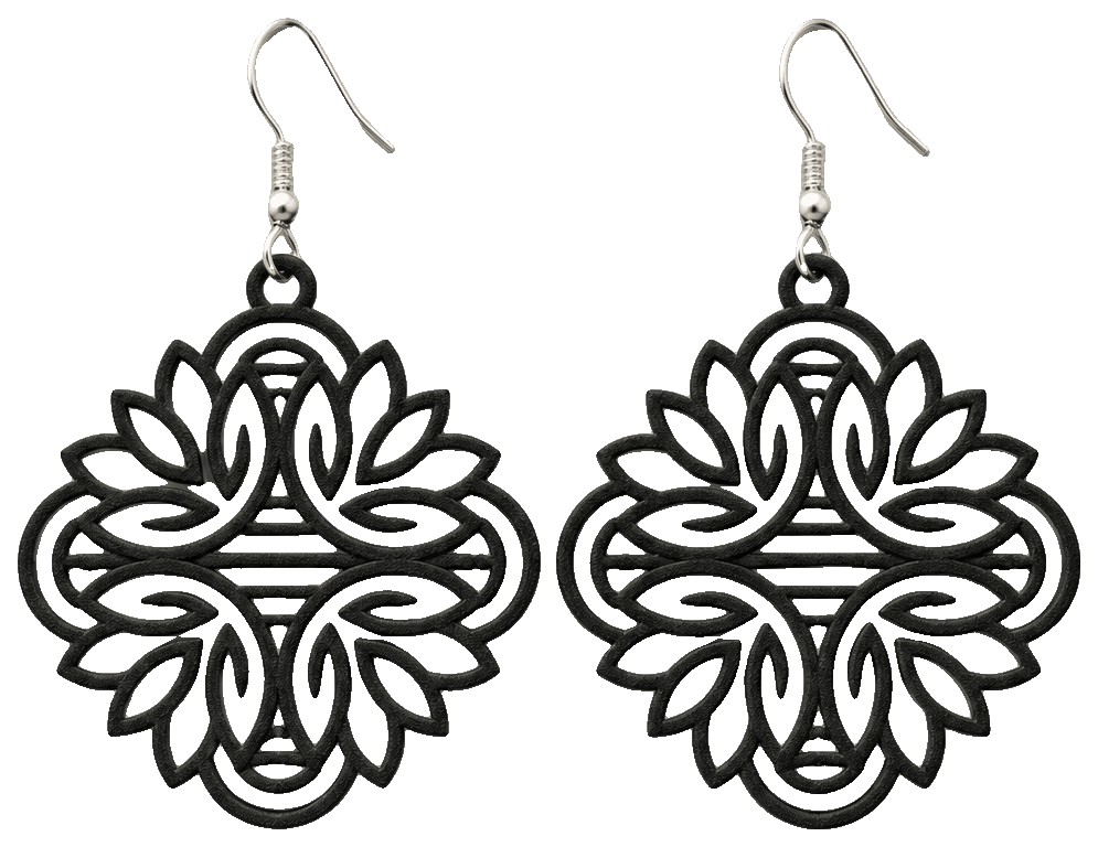 Petalquatre Mandala Earrings — 3D-printed earrings
