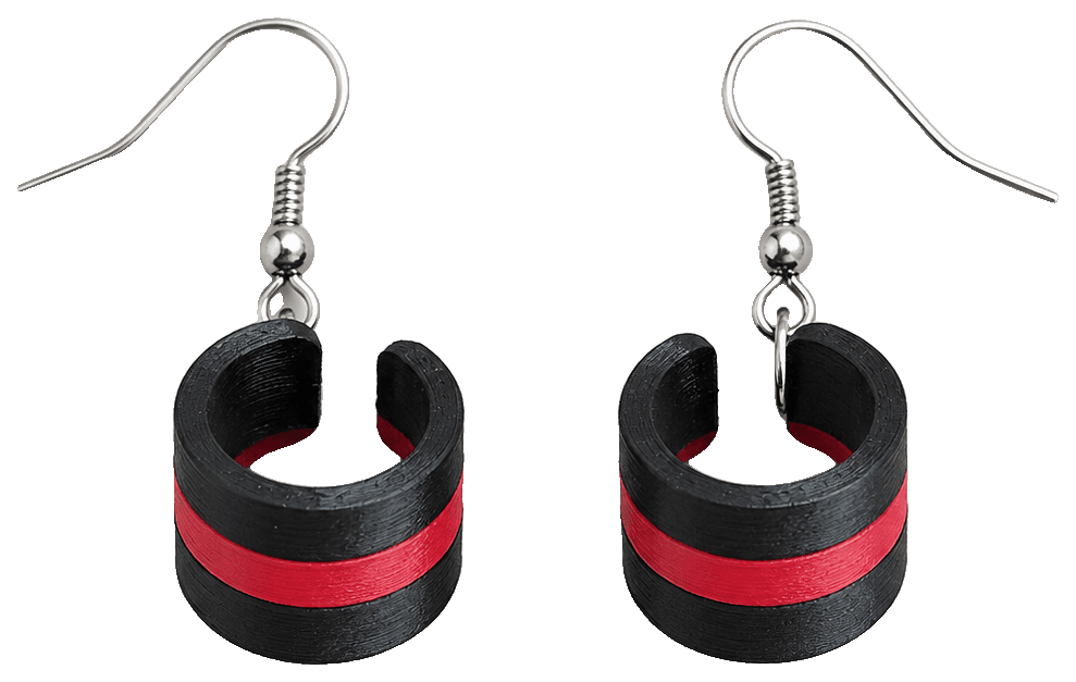 StripeForge - Earrings — 3D-printed earrings