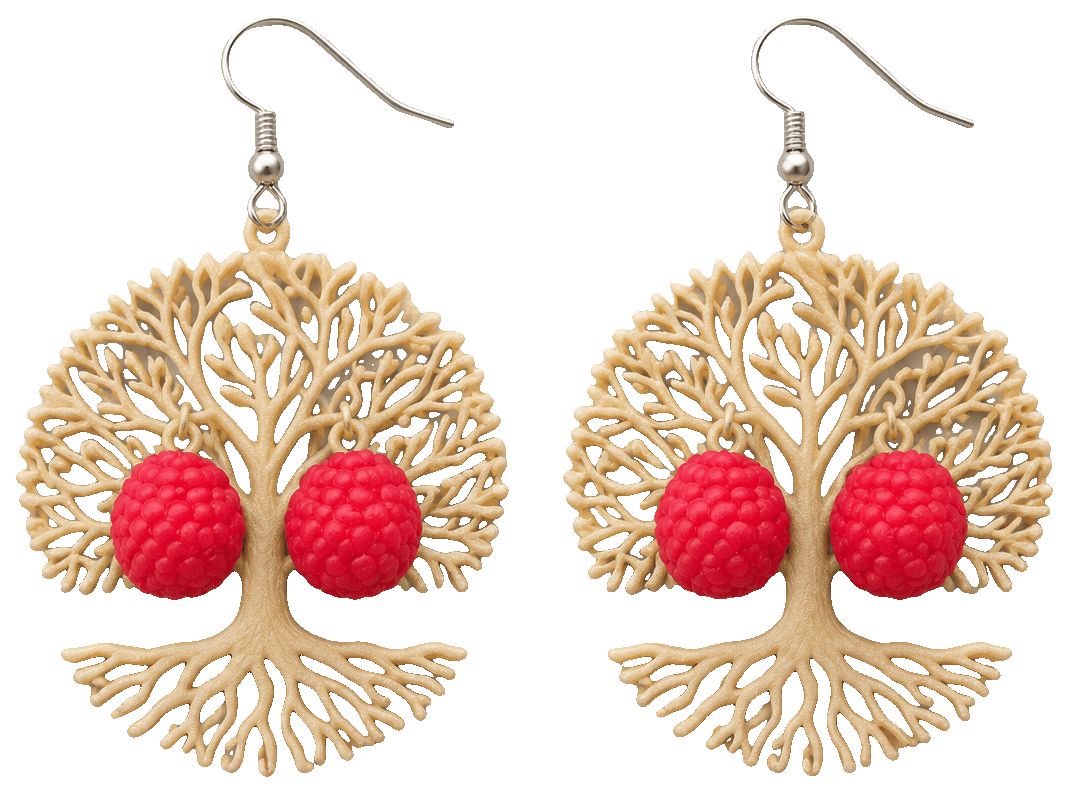 Raspberry Earrings for Sweet & Juicy Looks! — 3D-printed earrings