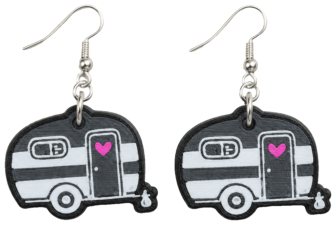 Cute Little Camper Earrings — 3D-printed earrings
