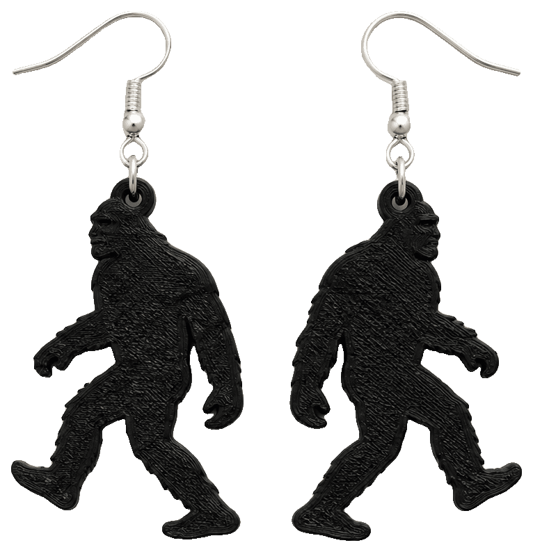 Bigfoot Earrings — 3D-printed earrings
