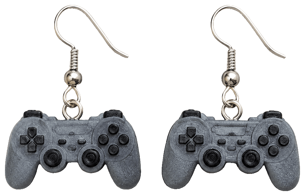 Video Game Controller Earrings, Keychain or Charm — 3D-printed earrings