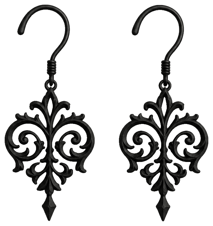 Baroque Elegance Earrings | Ornate Jewelry — 3D-printed earrings