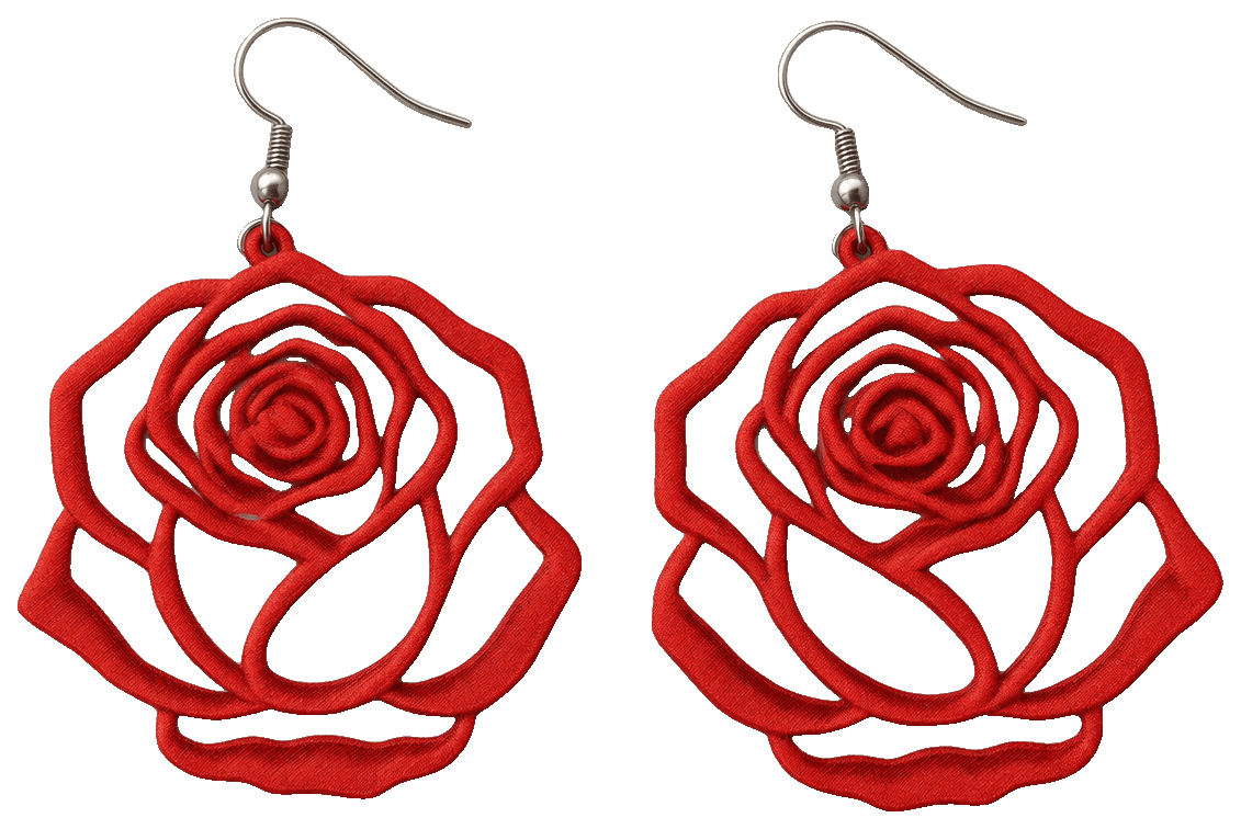 Roses Earrings — 3D-printed earrings