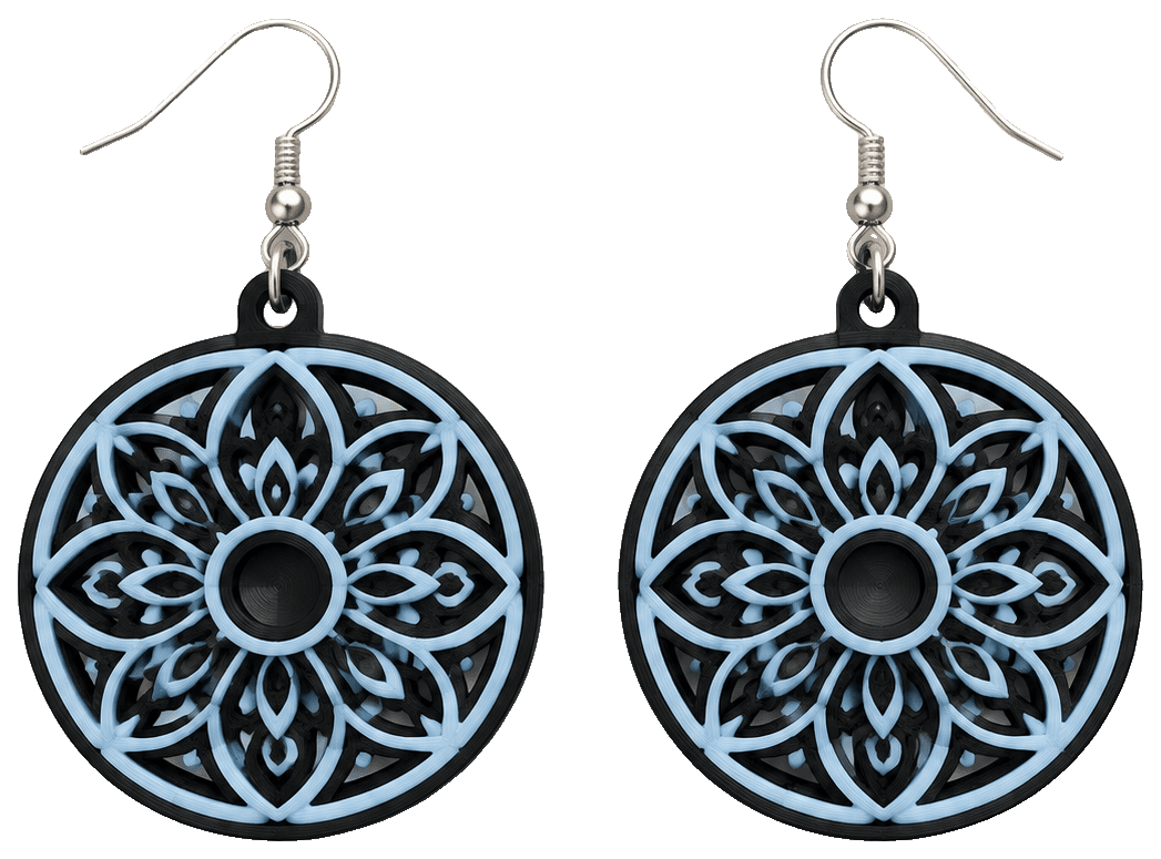 Boho Earrings and Pendant — 3D-printed earrings
