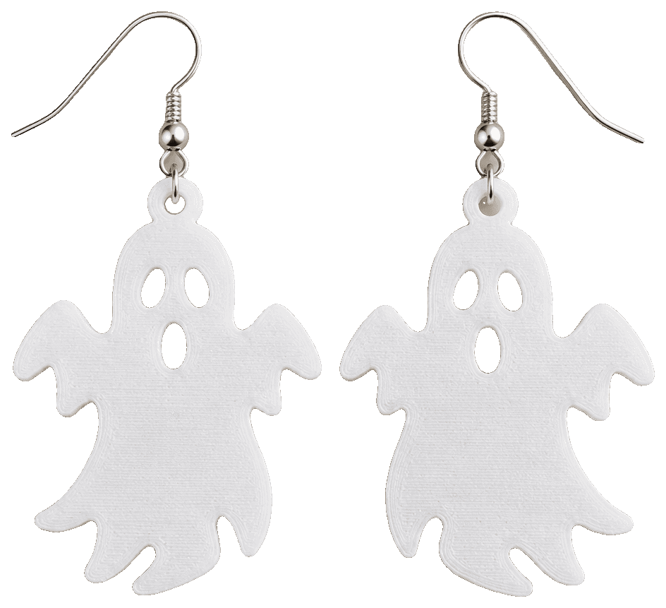 Halloween Ghost Earrings — 3D-printed earrings
