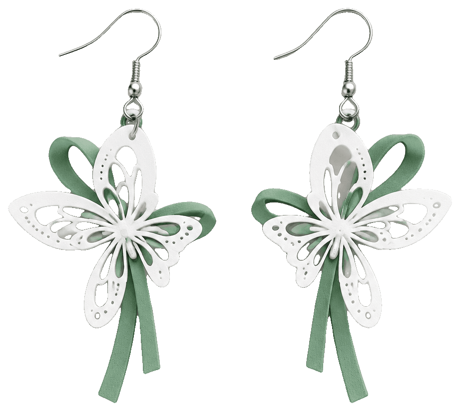 情人节耳环和礼品包 Daisy Earrings and Valentine's day Gift Bag — 3D-printed earrings