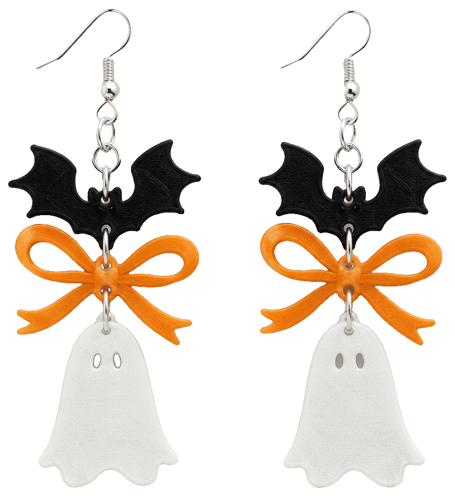 Spooky but cute earrings — 3D-printed earrings