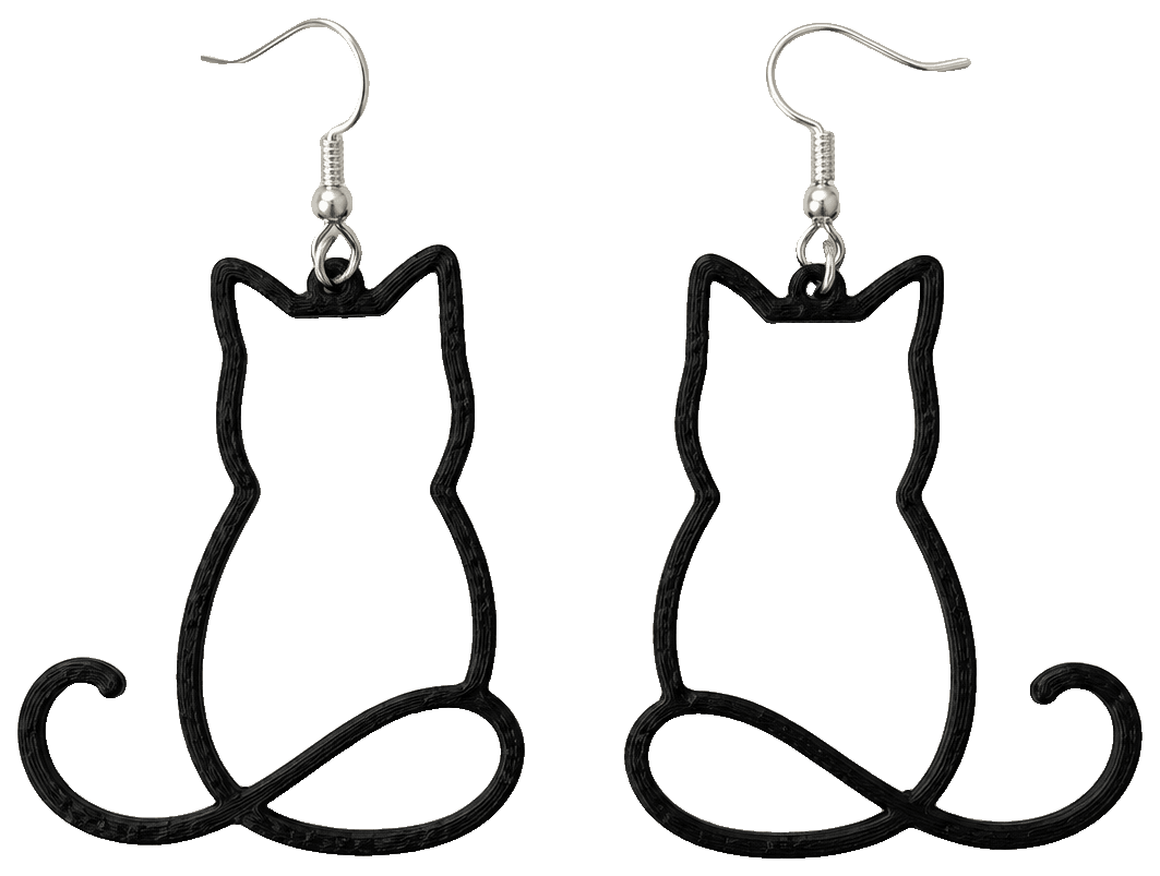 Cat Earrings by Max-3D-Max — 3D-printed earrings