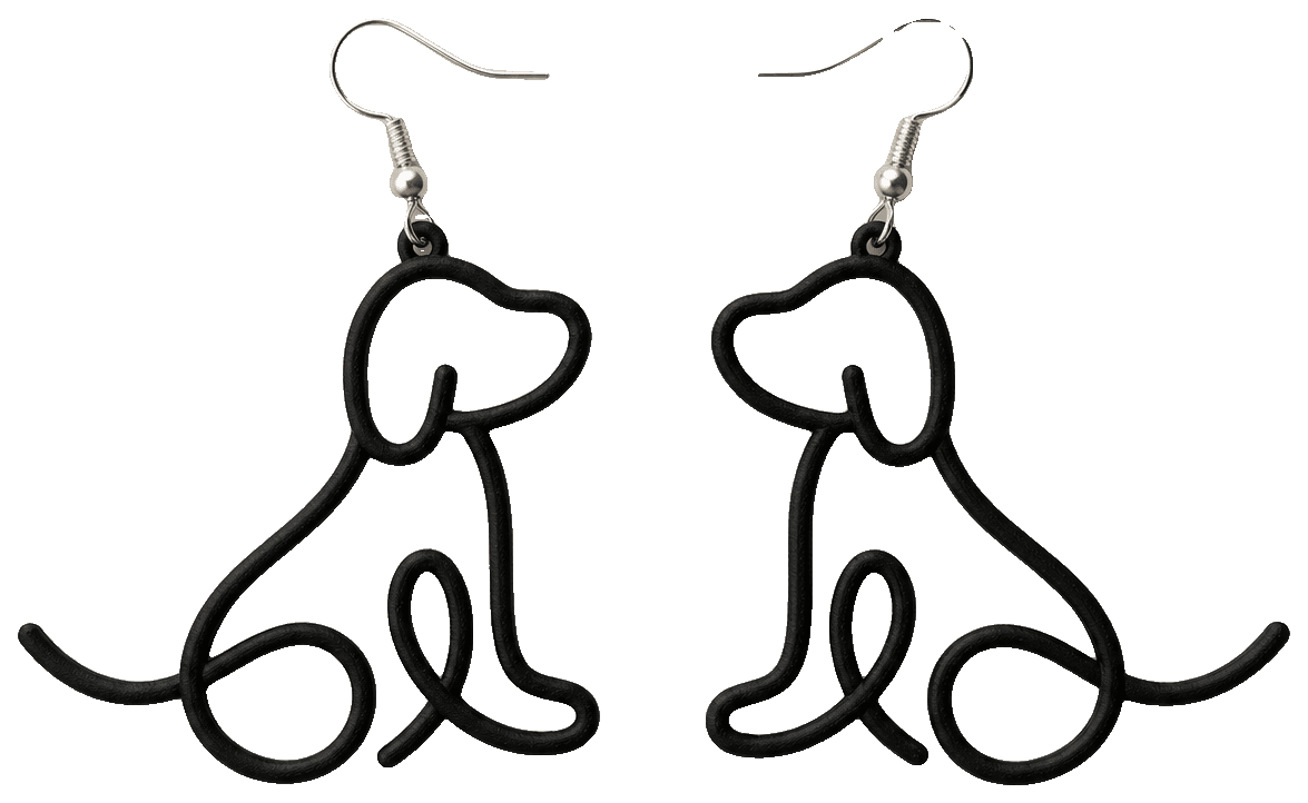 Dog Earrings by Max-3D-Max — 3D-printed earrings
