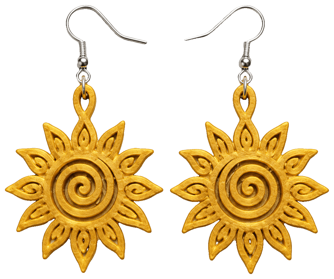 Earrings - 022 - Easy Print — 3D-printed earrings