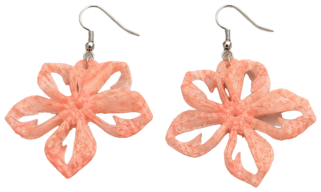 Plumeria Ear Rings — 3D-printed earrings
