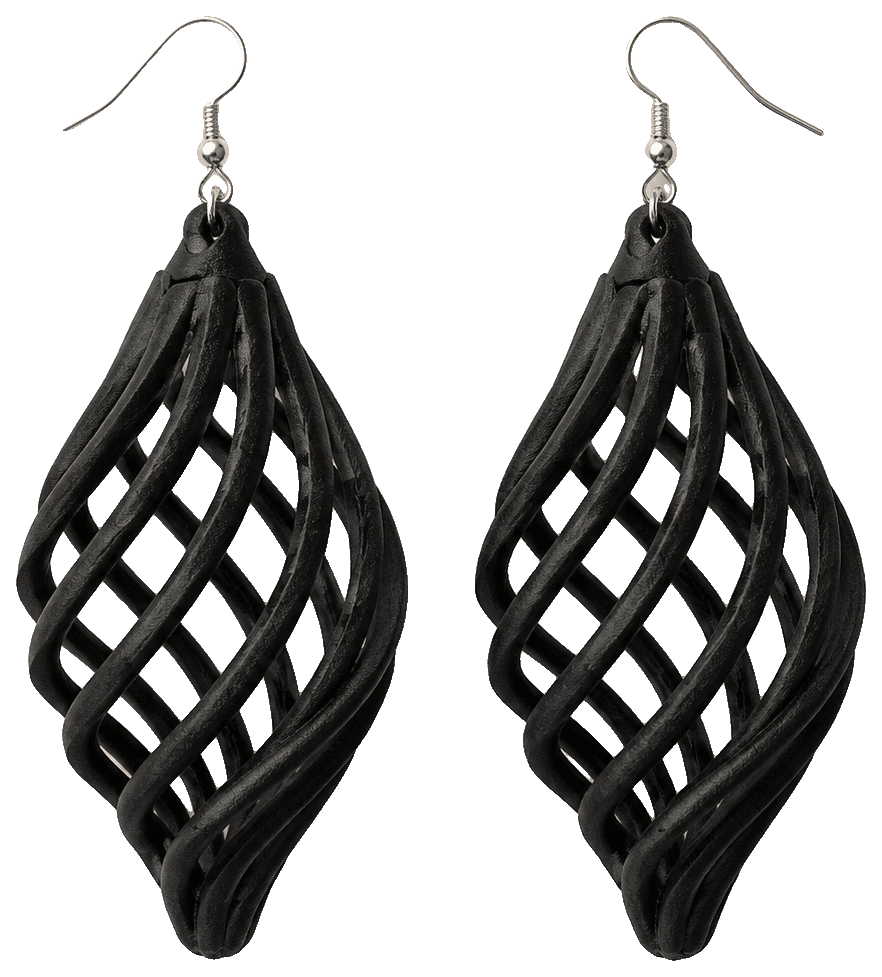 spiral earrings — 3D-printed earrings