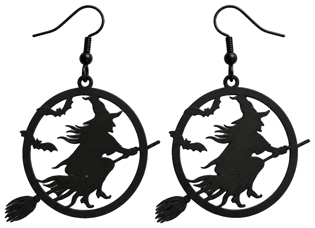 Halloween Ohrring "Hexe" — 3D-printed earrings
