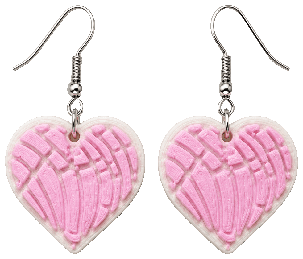 Heart Concha earring 0.4 — 3D-printed earrings