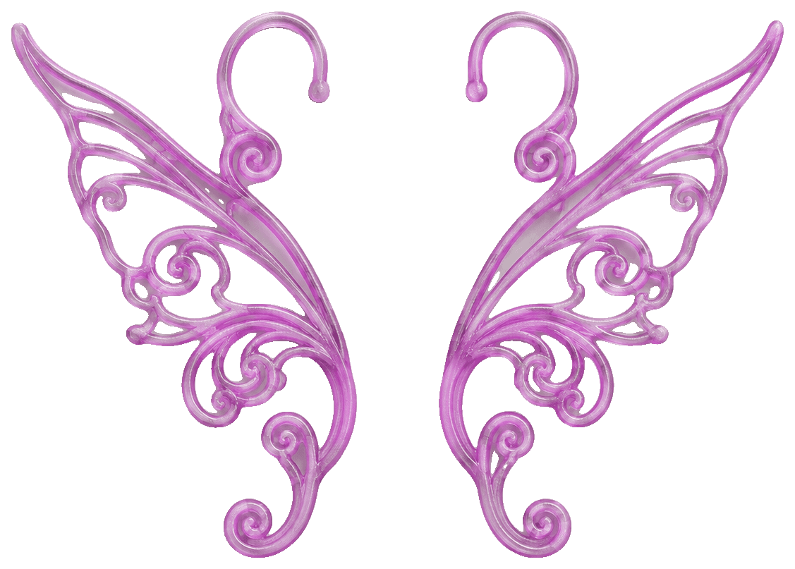 Ear Cuffs - Fairy - Flutter Wing - Angel - Pixie — 3D-printed earrings