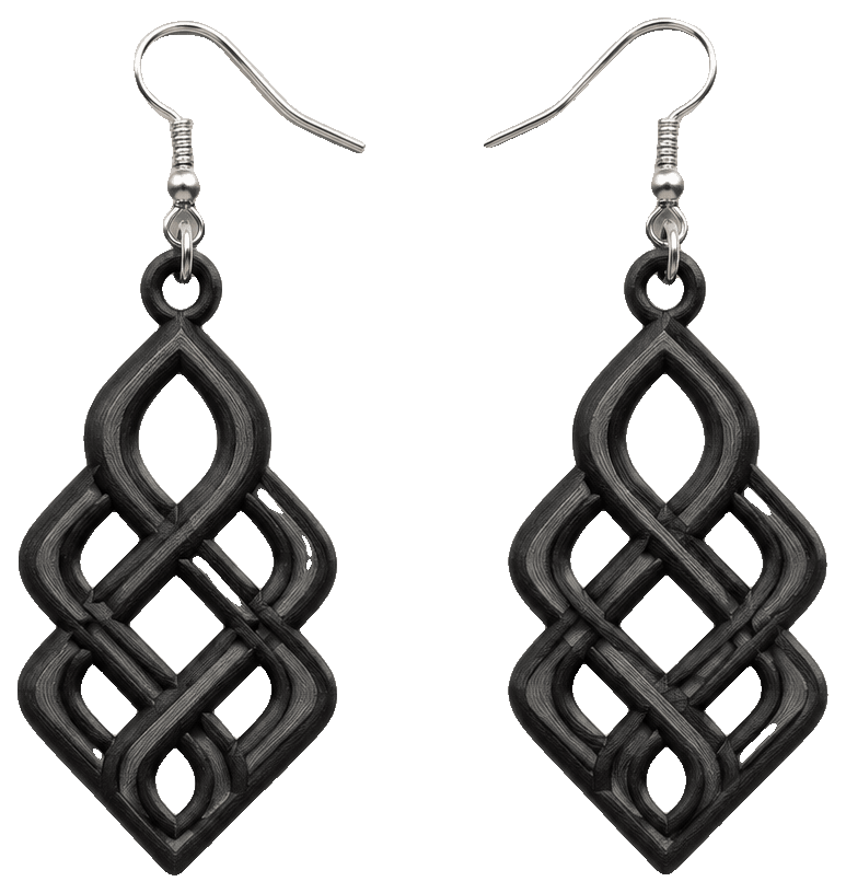 Celtic Knot Earrings – Geometric Jewelry — 3D-printed earrings