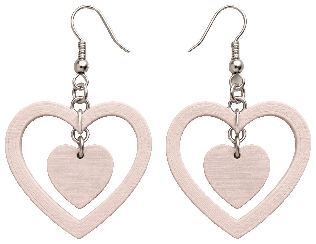 Heart Earring by Sparkify 3D — 3D-printed earrings