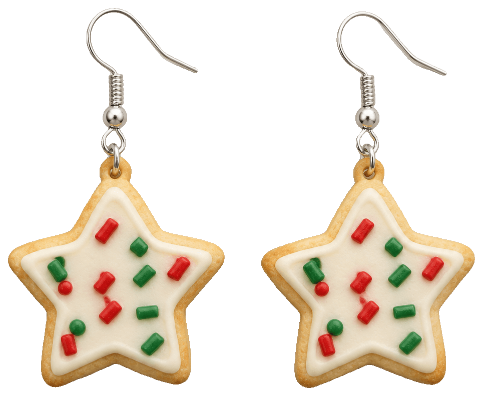 Christmas Sugar Cookie Earrings! 5 Styles — 3D-printed earrings