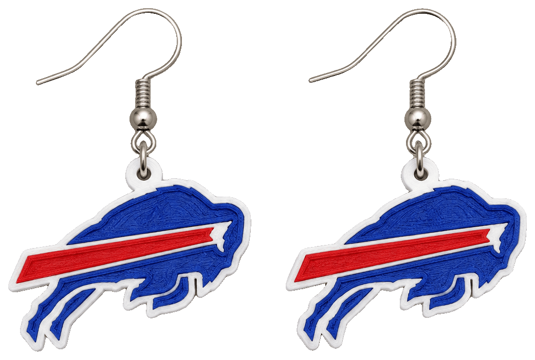 Buffalo Bills Earrings — 3D-printed earrings