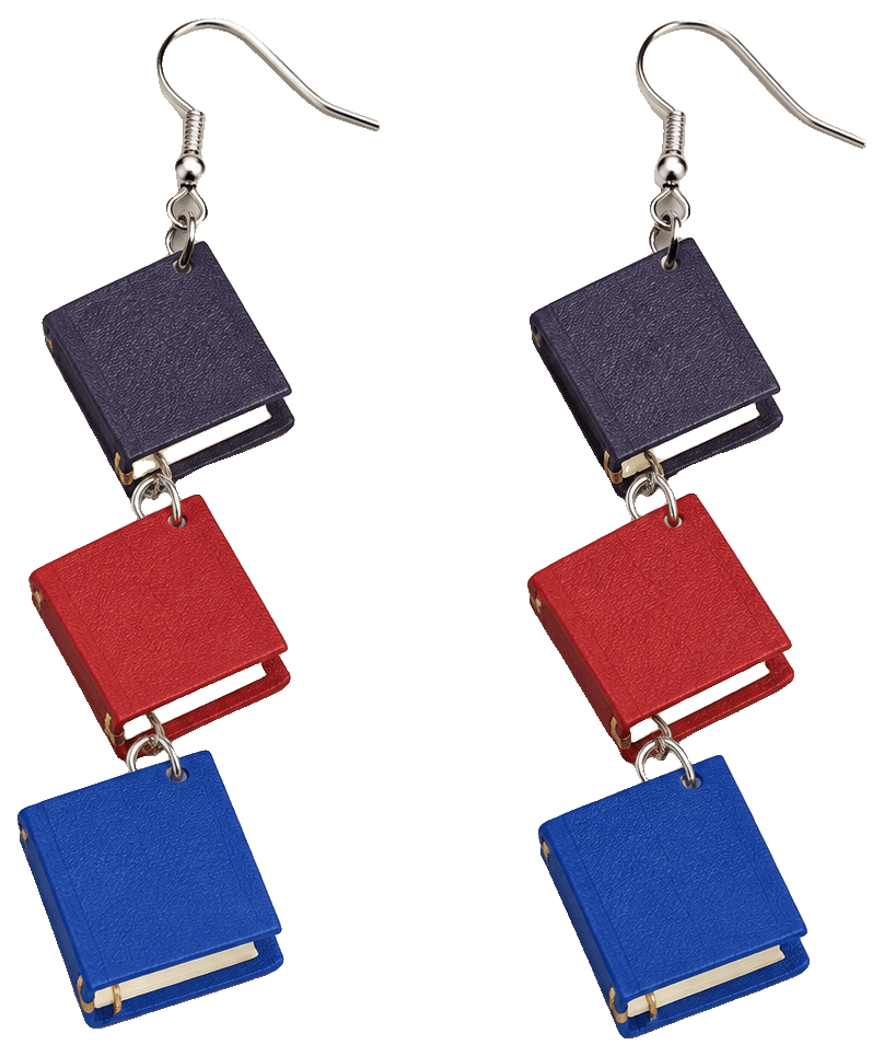 Book Earrings by Ojochris — 3D-printed earrings