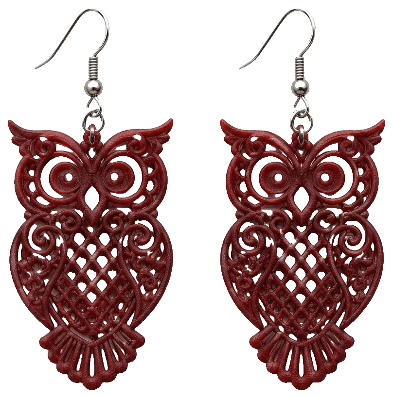 Eulen Ohrringe — 3D-printed earrings