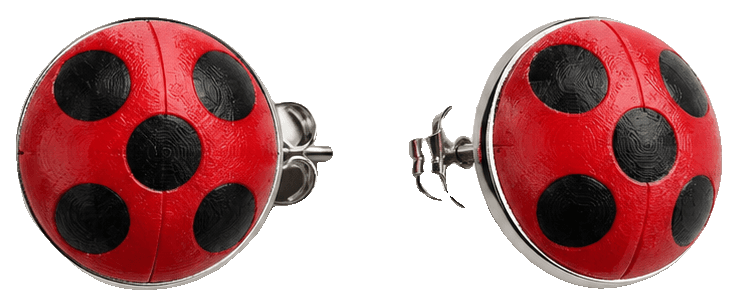 Ladybug Miraculous Earrings — 3D-printed earrings