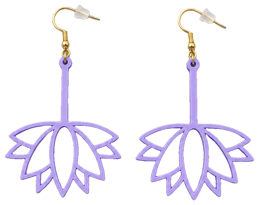Water Lily Earring — 3D-printed earrings