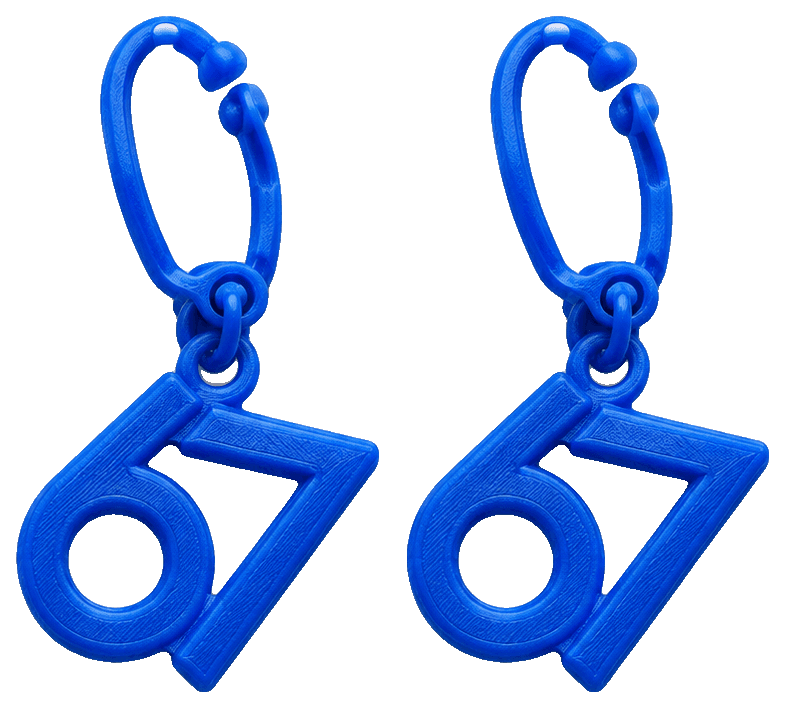 67 Clip-on Earring - quick print! — 3D-printed earrings