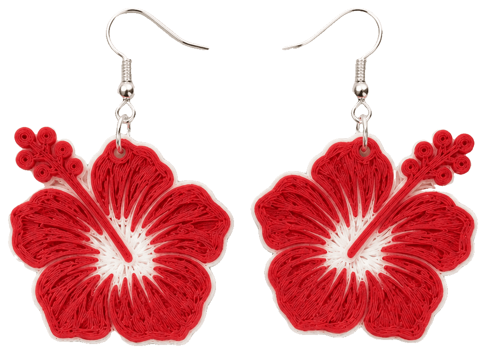 Hibiscus Earring 0.4mm Nozzle — 3D-printed earrings