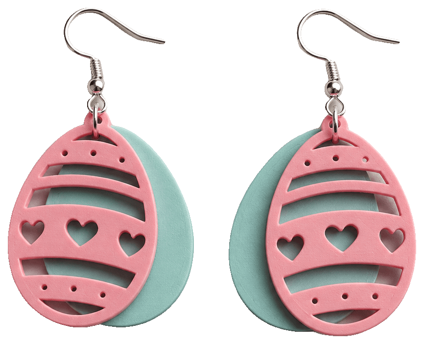Earrings Easter Eggs — 3D-printed earrings