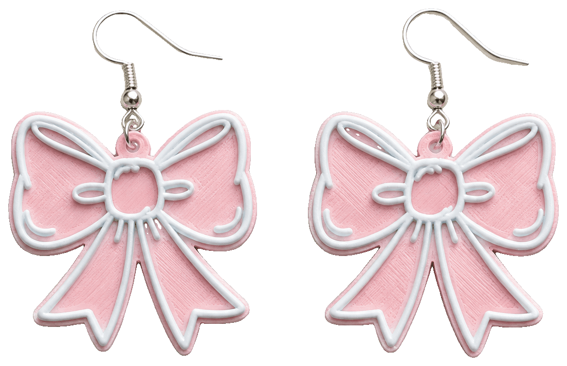 Earrings Bow — 3D-printed earrings