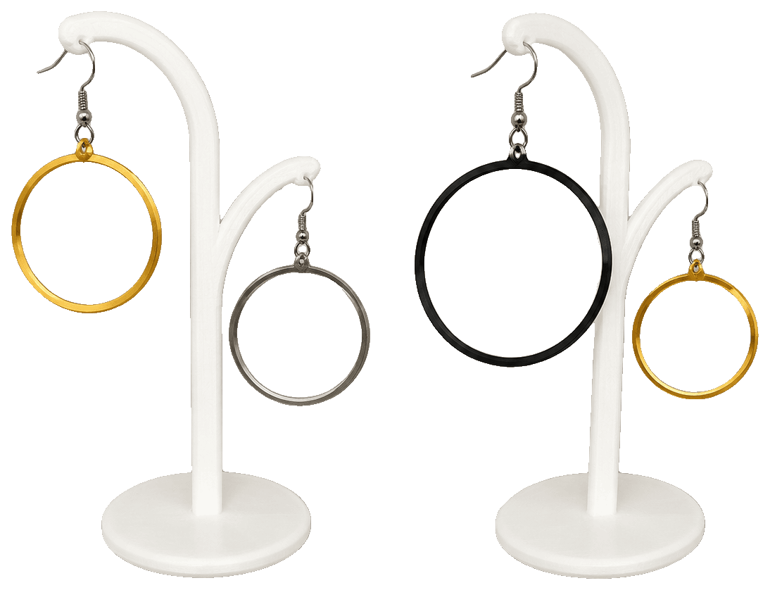 Hoop Earrings (Parametric) — 3D-printed earrings