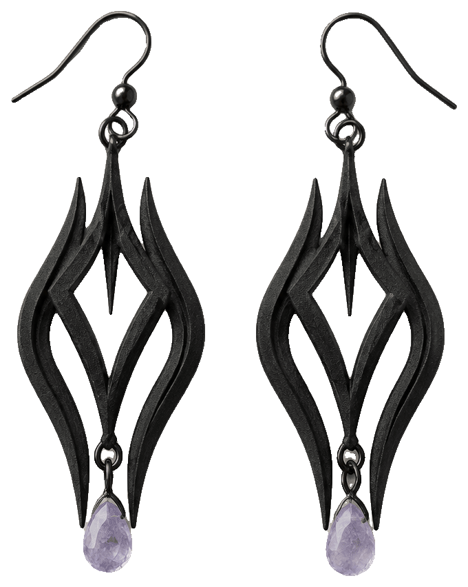 – Gothic Inspired Sigil Earrings — 3D-printed earrings