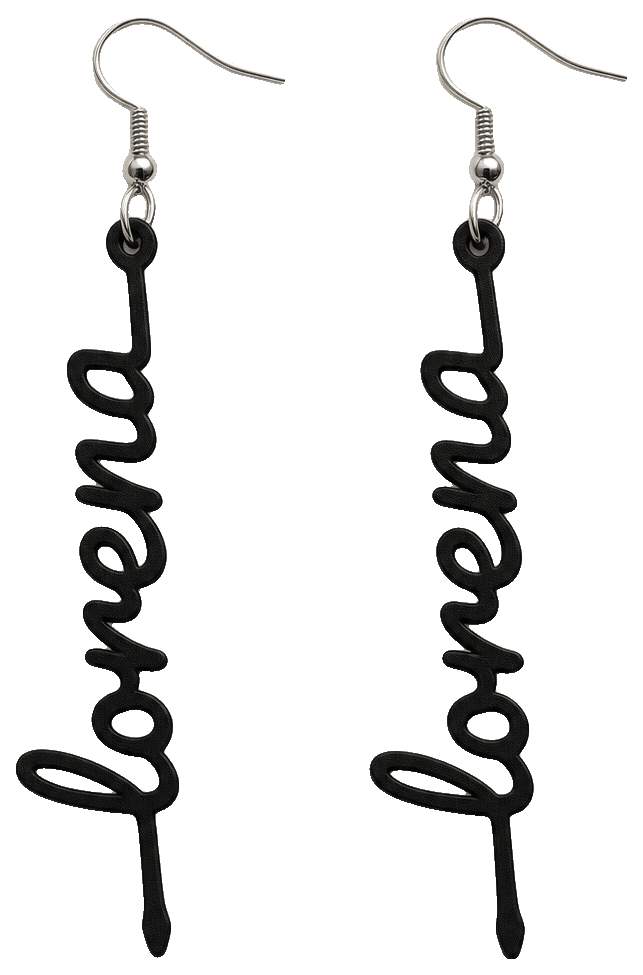 Customizable Name Earrings Generator StraightStyle — 3D-printed earrings