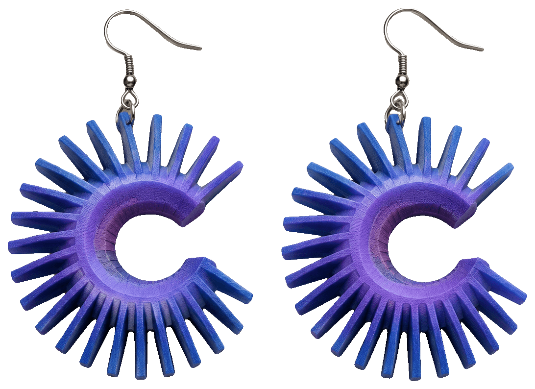 ROTOR Earrings — 3D-printed earrings