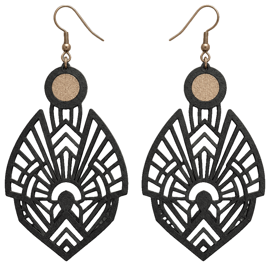 Timeless Art Deco Earrings | Quick-Print Jewelry — 3D-printed earrings